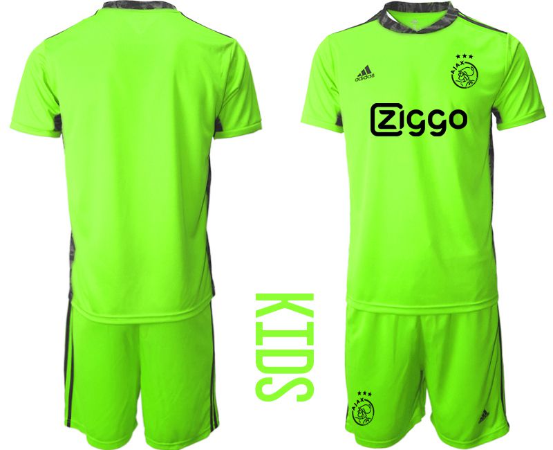 Youth 2020-2021 club ajax fluorescent green goalkeeper Soccer Jerseys